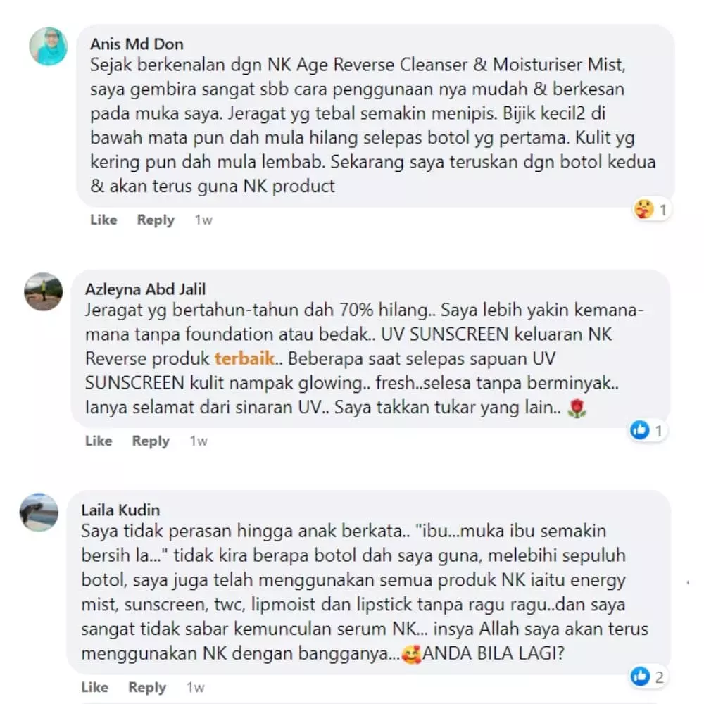 Kepuasaan Pelanggan NK Age Reverse
